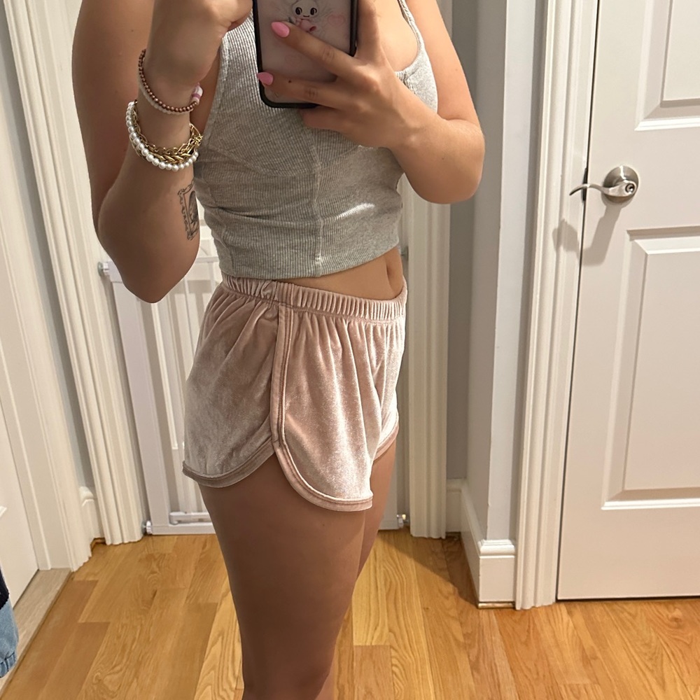 Brandy melville velvet shorts